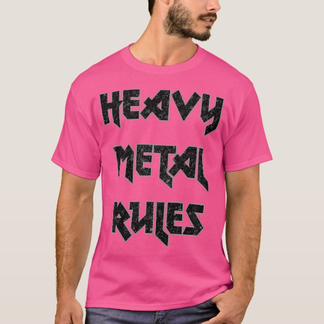 Camiseta Regras de Metal Pesado (Frente)