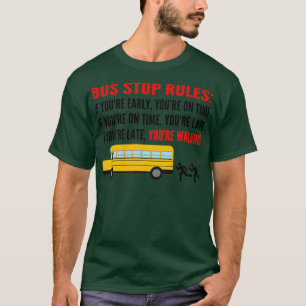 Camiseta Regras de paragem de ônibus escolares
