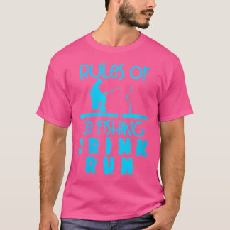 Camiseta Regras de pesca no gelo Wo Drink Run Ice Fisher Fi