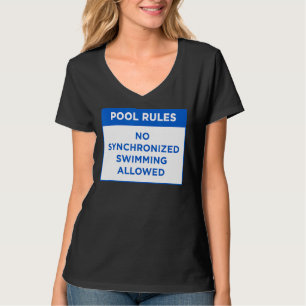 Camiseta Regras de piscina para Nadação Sincronizada Palavr