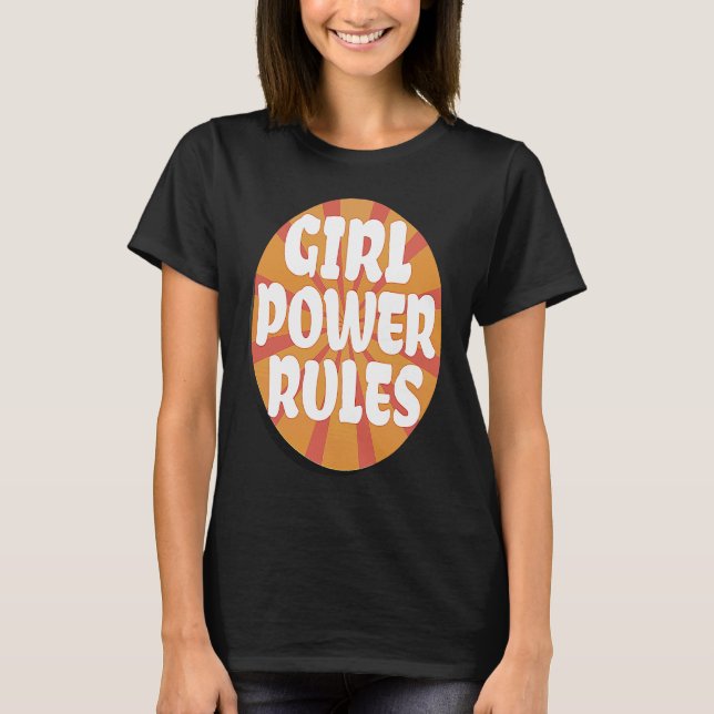 Camiseta Regras de Poder para Meninas Positividade Igualdad (Frente)
