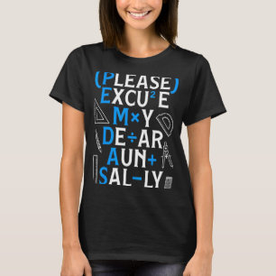 Camiseta Regras Divertidas de Matemática Pemdas Pun Dia dos