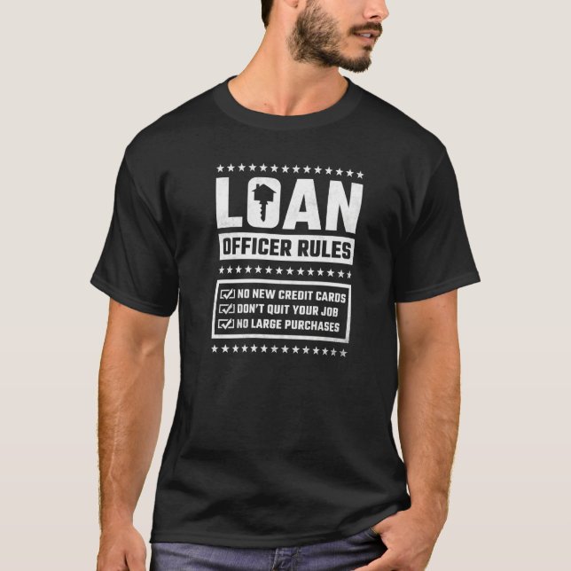 Camiseta Regras do Agente de Empréstimo Hipoteca (Frente)
