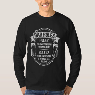 Camiseta Regras do bar Beber Clube Bar Álcool Parte D