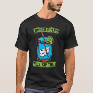 Camiseta Regras do Bunco Rolam Sip Aquele Jogo Noite Festa