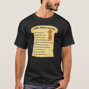 Camiseta Regras do Cão Retriever Dourado Goldie Dono de Cac