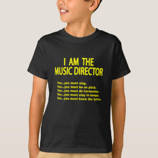 Camiseta Regras do director musical