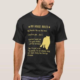Camiseta REGRAS DO GATO PERSA Amantes de Gatos Persas Engra