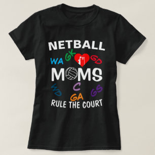 Camiseta Regras do Mãe de Netball Posições do Player