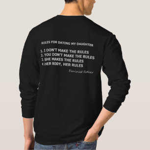 Camiseta Regras do Pai Feminista para Namorar Minha Filha