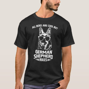 Camiseta Regras Engraçadas De Cachorro German shepherd Pupp