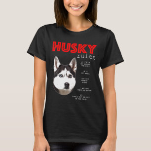 Camiseta Regras engraçadas para o proprietário de um Husky