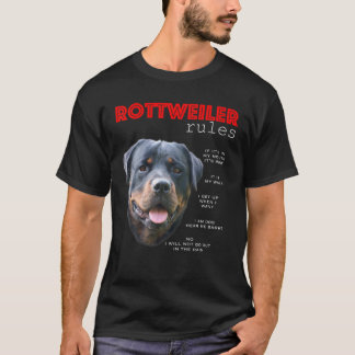 Camiseta Regras Engraçadas Para O Proprietário De Um Rottwe