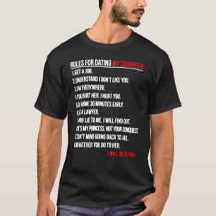 Camiseta Regras Para O Namorando Minha Filha