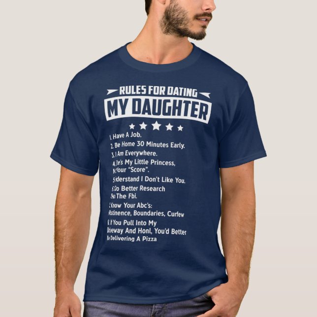 Camiseta Regras Para O Namorando Minha Filha (Frente)
