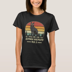 Camiseta Regras Para O Proprietário De Cachorro German shep