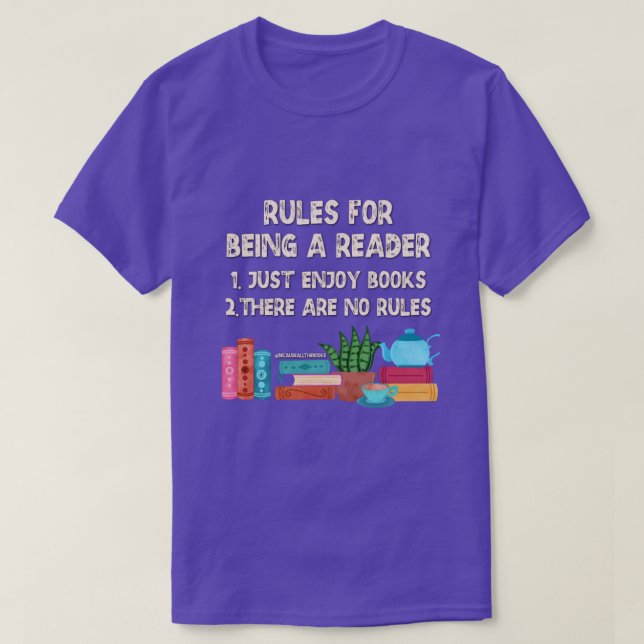 Camiseta Regras Para Ser Um Leitor (Frente do Design)