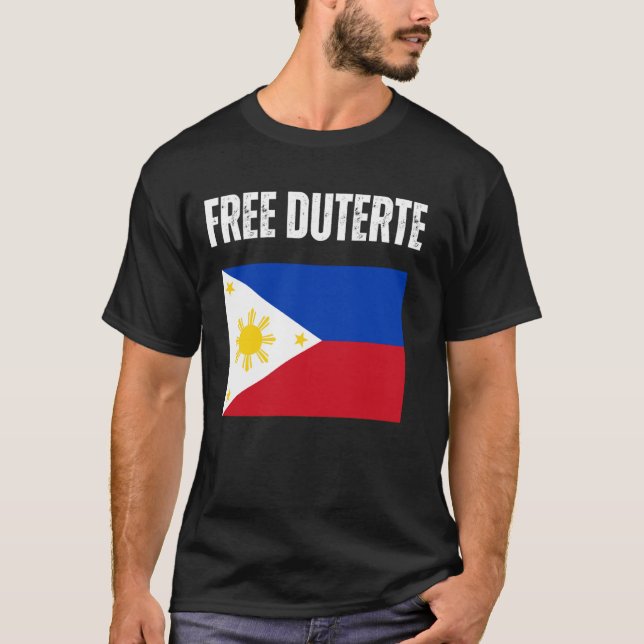 Camiseta Regresso de Duterte Traga PRRD para Casa Fique Com (Frente)