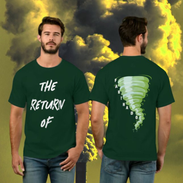 Camiseta Regresso do gás verde Fartnado Tornado Dark Unisex (Return of Fartnado Green Gas Tornado Dark Unisex T-Shirt)