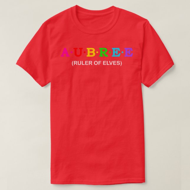 Camiseta Régua aubree de elfos (Frente do Design)