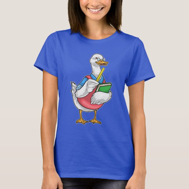 Camiseta Régua de Professor de Matemática Pato (Frente)