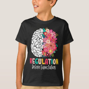 Camiseta Regulação Antes das Expectativas Cérebro Flores Si