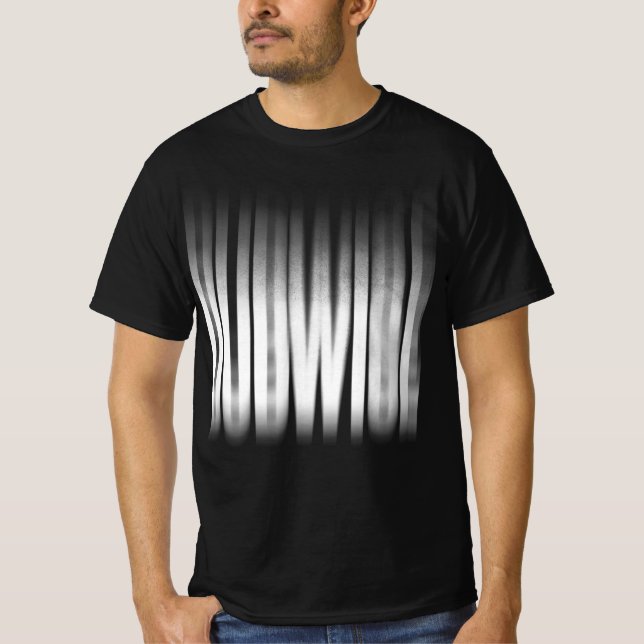 Camiseta Regulação da Tipografia por Efeito Desfocado de Du (Frente)