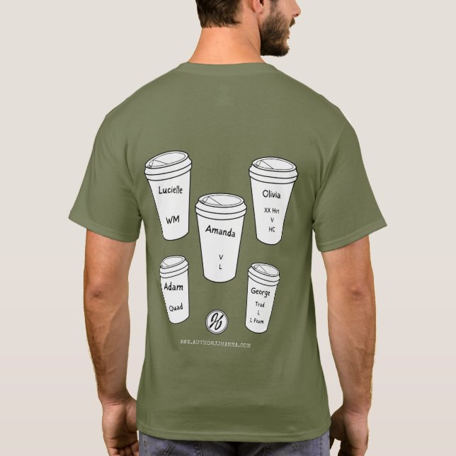 Camiseta Regulares de Amanda Lexie - Copas de café (Verso)