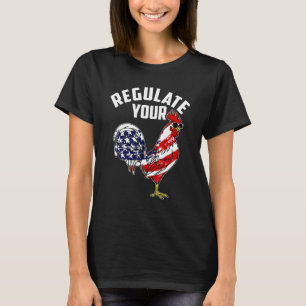 Camiseta Regule seu galo de galinha do D direito à reproduç