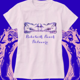 Camiseta Rehoboth Beach Delaware Art Deco Sereias