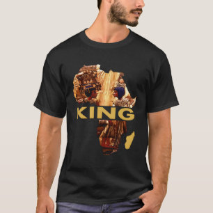 Camiseta Rei Africano Homens Egípcios Arte de Vestuário Rei