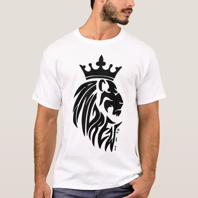 Camiseta Rei Andrew/ leão negro (Frente)