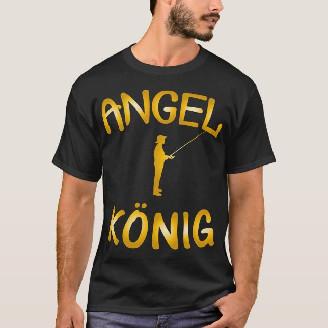 Camiseta Rei Anjo. Pescador com imagem de cauda. presente (Frente)