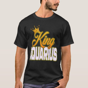 Camiseta Rei Aquário Símbolo Zodíaco Astrologico Crow do Ho