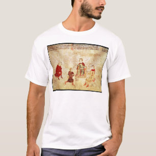Camiseta Rei Arthur em seu trono cercado