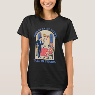 Camiseta Rei Baixo Engraçado Pessoas Baixas Meninos Baixos