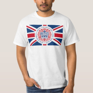 Camiseta Rei Britânico III Charles Memabilia Emblem Mens