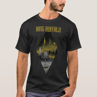 Camiseta Rei Buffalo, amarelo preto, sol, montanhas Clássic