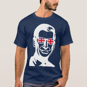 Camiseta Rei Carlos III Engraçado Óculos de sol Deus salve