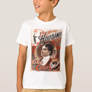 Camiseta Rei Cartão de Harry Houdini