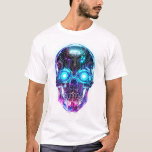 Camiseta Rei Caveira Ciborgue