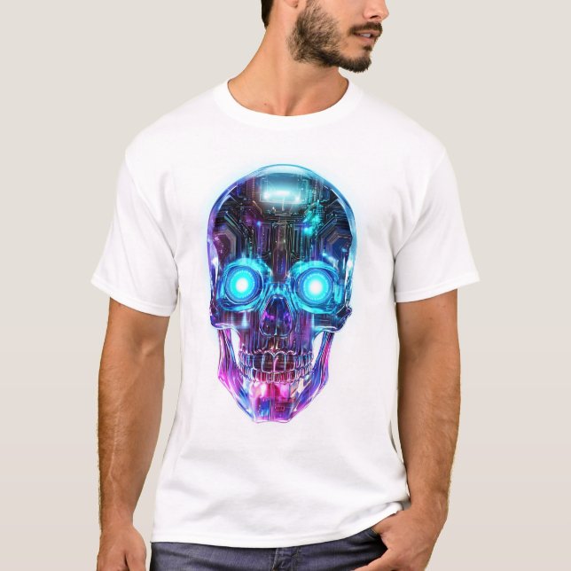Camiseta Rei Caveira Ciborgue (Frente)