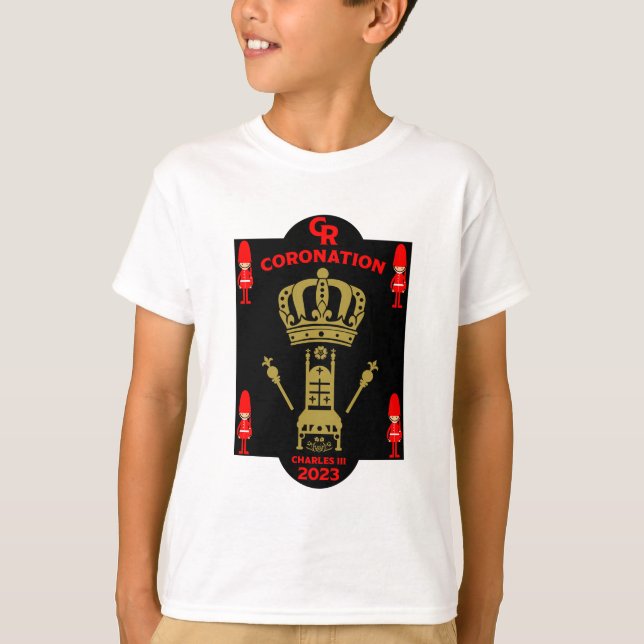 Camiseta Rei Charles III Coronação Comemorativa Souvenir (Frente)