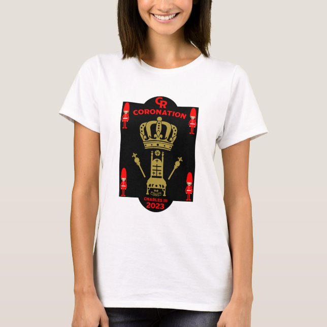 Camiseta Rei Charles III Coronação Comemorativa Souvenir (Frente)