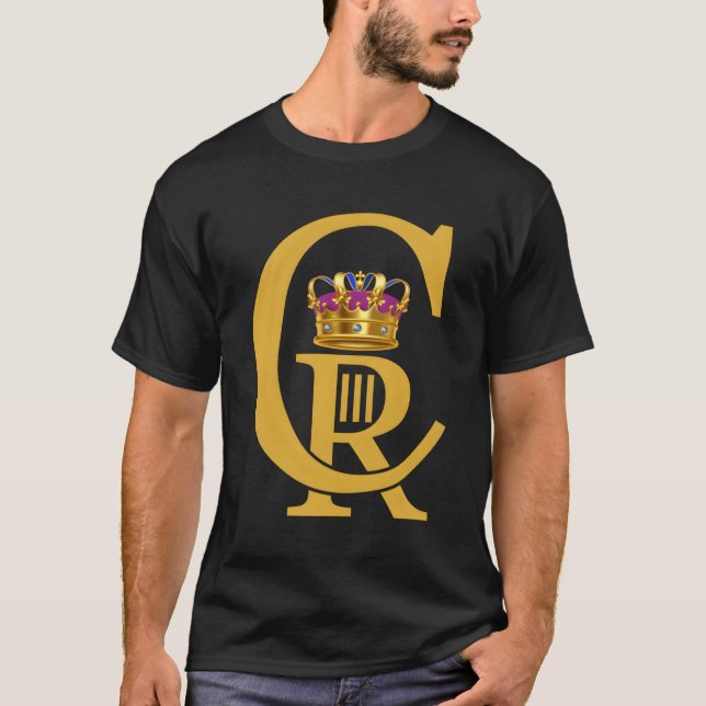 Camiseta Rei Charles Iiking 3Rd Coronation 2023 Cr Throne (Frente)