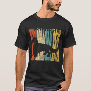Camiseta Rei Charles Spaniel Retro 1970 Cão Cracking