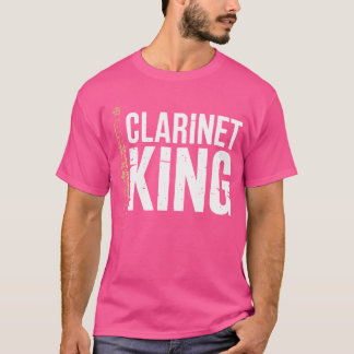 Camiseta Rei Clarinete Tocador de Clarinete Orquestra Clari