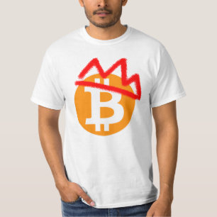 Camiseta REI COIN _Bitcoin_Red Grafite Crown T-Shirt