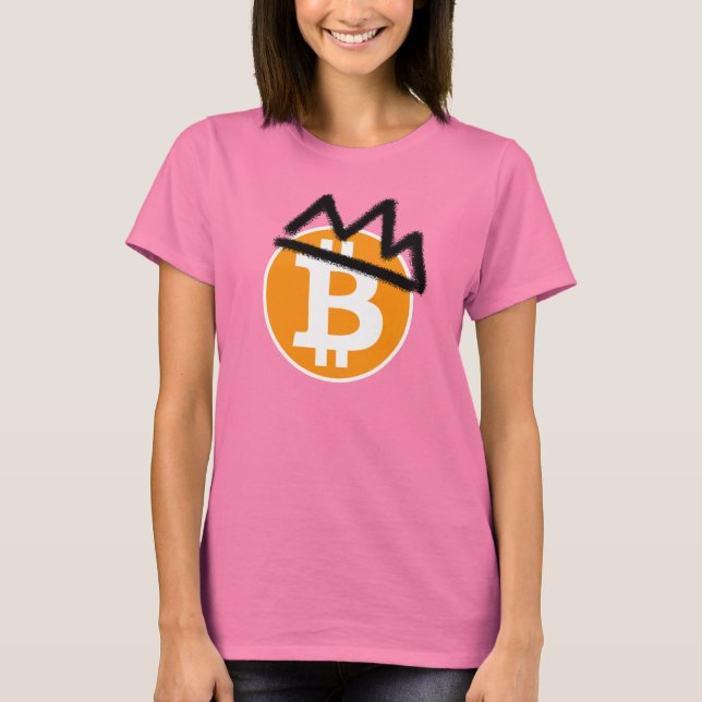 Camiseta REI COIN _Bitmoney_Black Crown Camiseta-T para mul (Frente)
