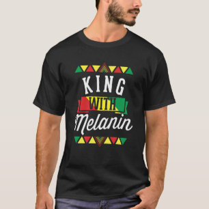 Camiseta Rei Com Melanina História Negra Americana Mês